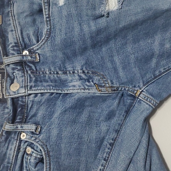 Abercrombie & Fitch jeans men's size 28 blue destroyed skinny stretch - Picture 7 of 16